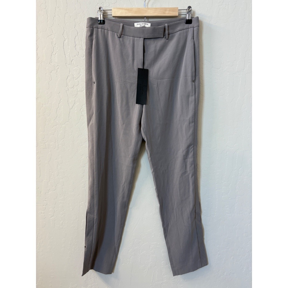 Halston Heritage Dress Pants Gray Side Zip Ankle Career Work Size 6 NWT‎